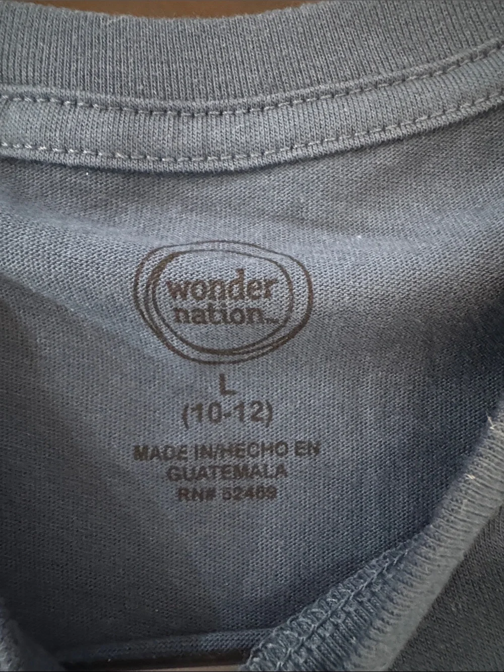 Wonder Nation Boys Blue Short Sleeve Shirt Size Large (10-12)